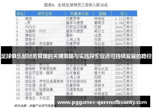 足球俱乐部财务管理的关键策略与实践探索促进可持续发展的路径